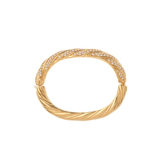 1980s Vintage 23ct Gold Plated Swarovski Bangle