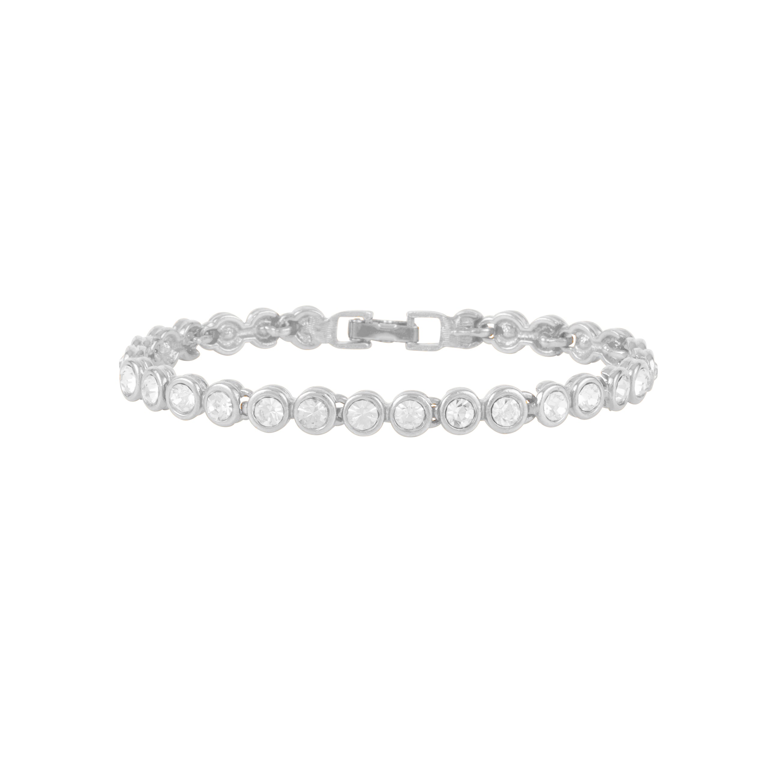 1990s Vintage Diamond Swarovski Crystal Tennis Bracelet
