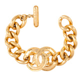 1994 Vintage Chanel CC Logo Bracelet