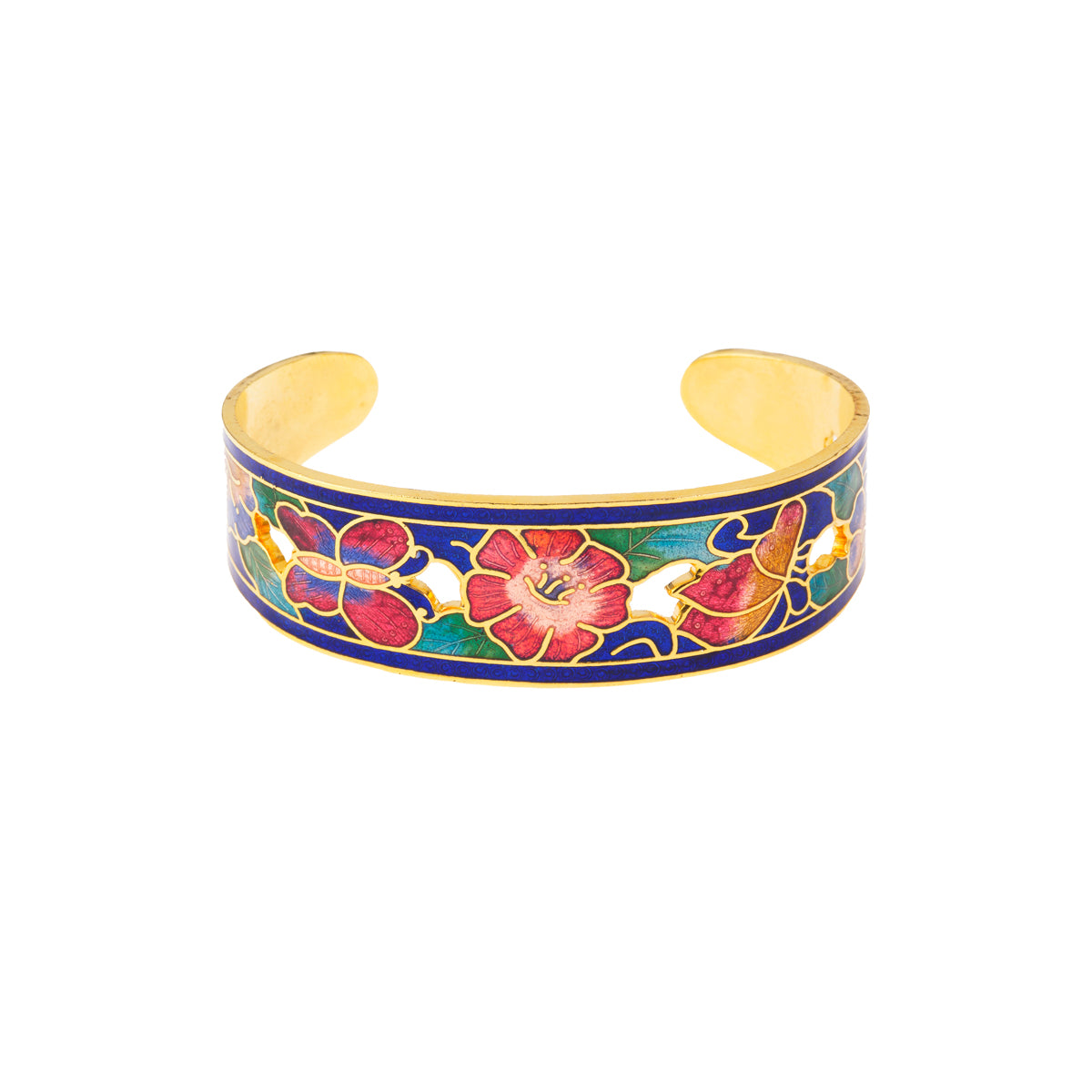 1980s Vintage Cloisonné Cuff Bracelet