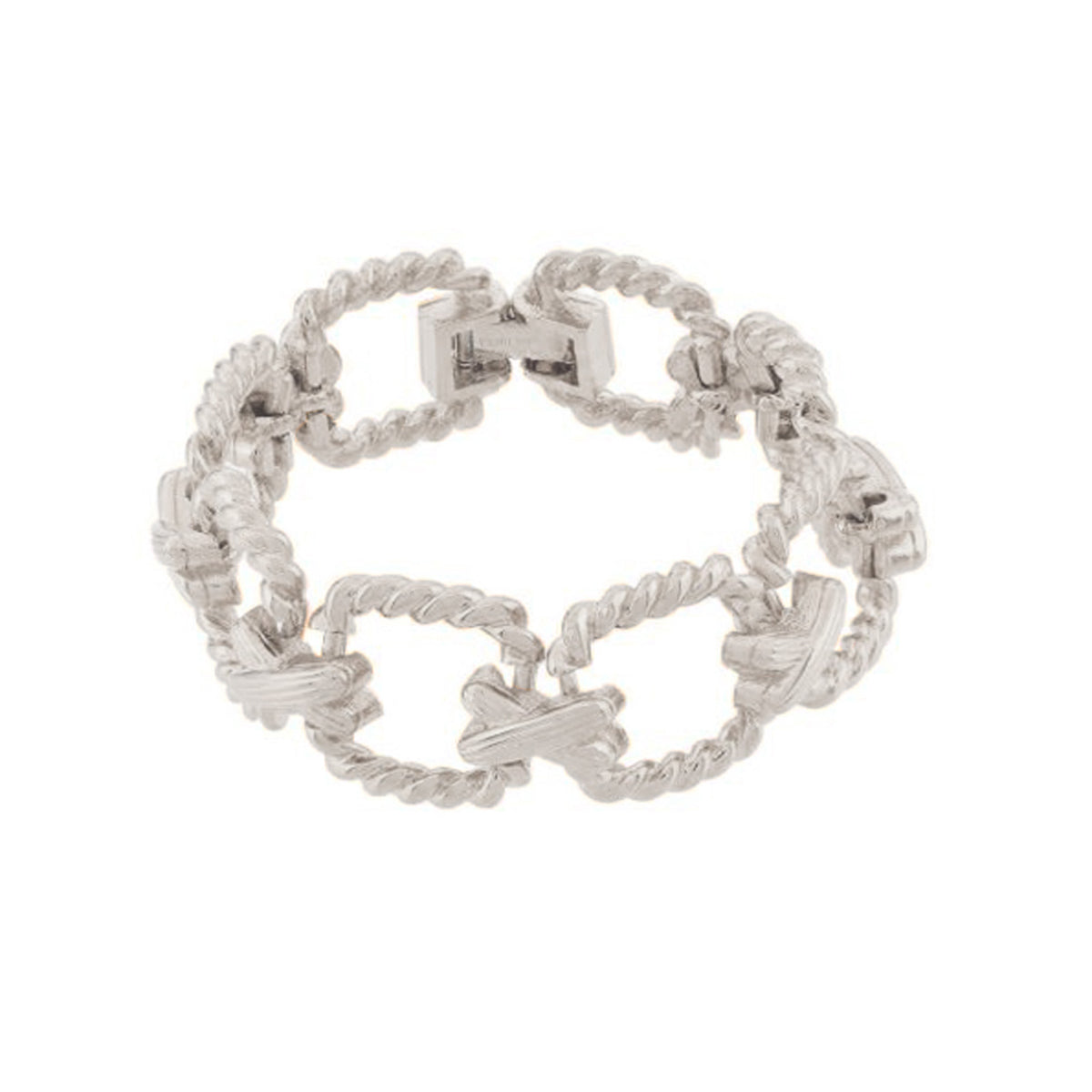 1980s Vintage Nina Ricci Square Link Bracelet