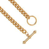 1990s Vintage Curb Chain Bracelet with T Bar