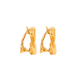 1993 Vintage Chanel Hammered Clip-On Earrings