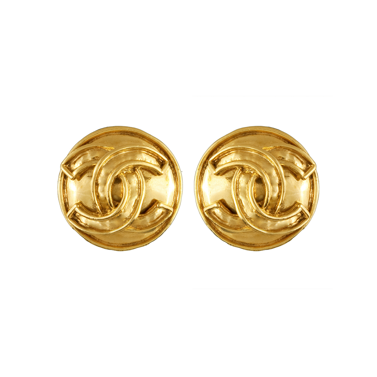 1994 Vintage Chanel Outlined Statement Clip-On Earrings