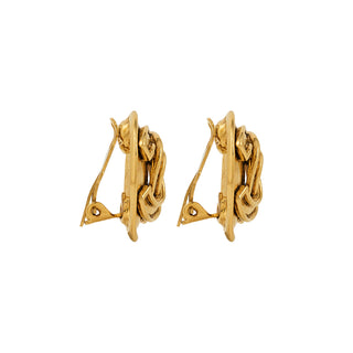 1994 Vintage Chanel Outlined Statement Clip-On Earrings