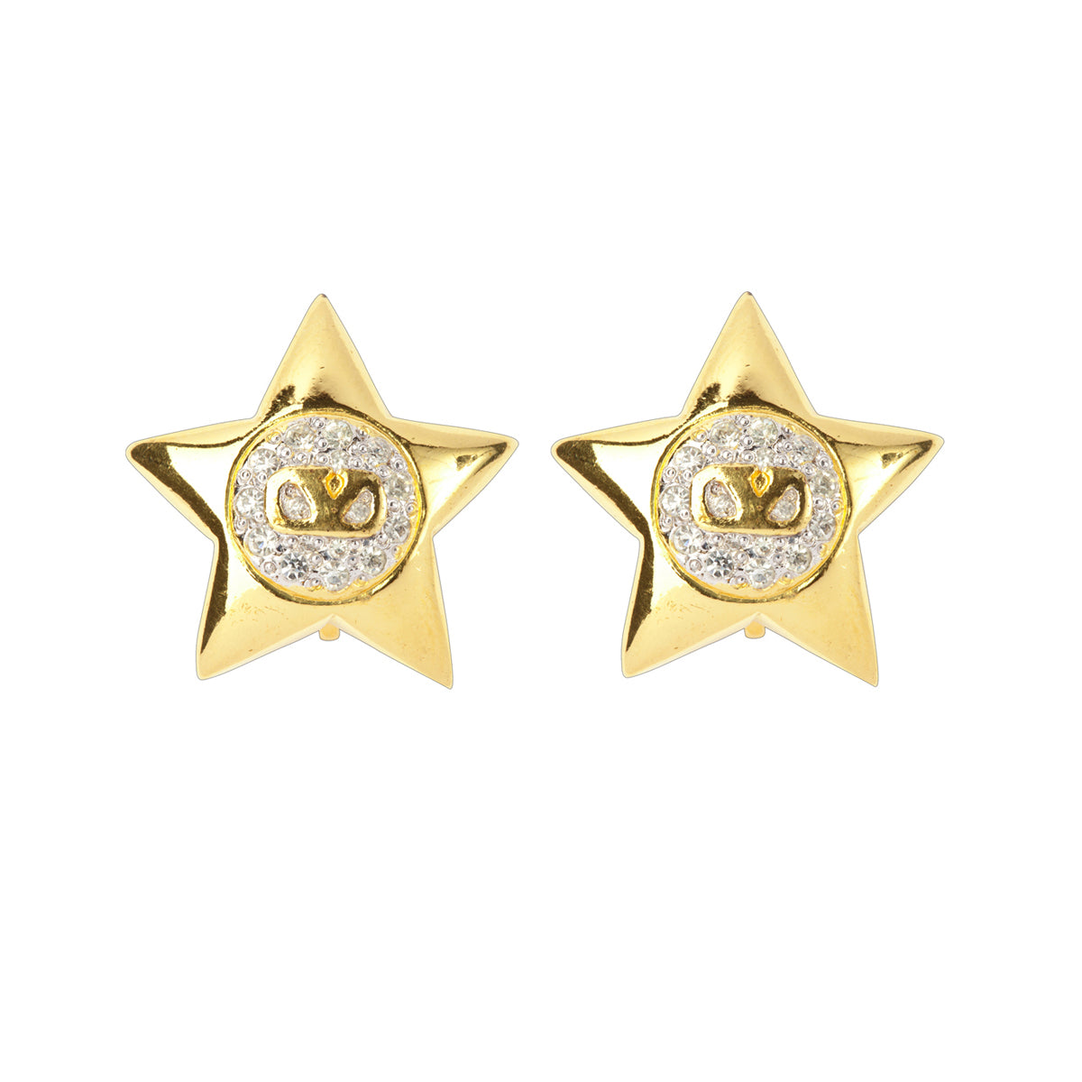 1980s Vintage Valentino Star Clip-On Earrings
