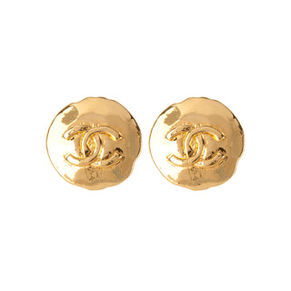 1990s Vintage Chanel Artisan Round Earrings