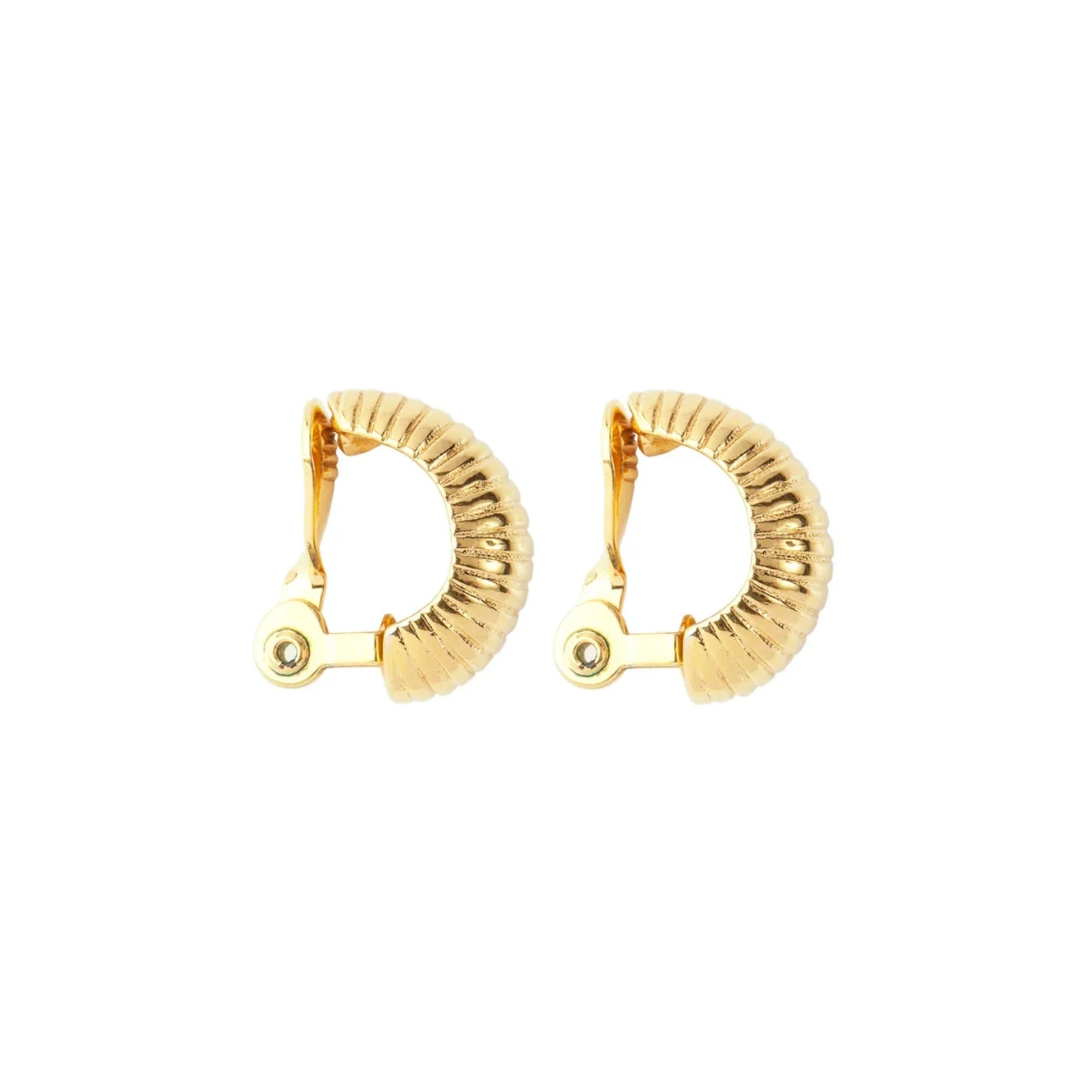 1980s Monet Gold Demi-Hoop Earrings