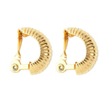 1980s Monet Gold Demi-Hoop Clip-On Earrings