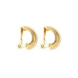 1980s Monet Gold Demi-Hoop Clip-On Earrings