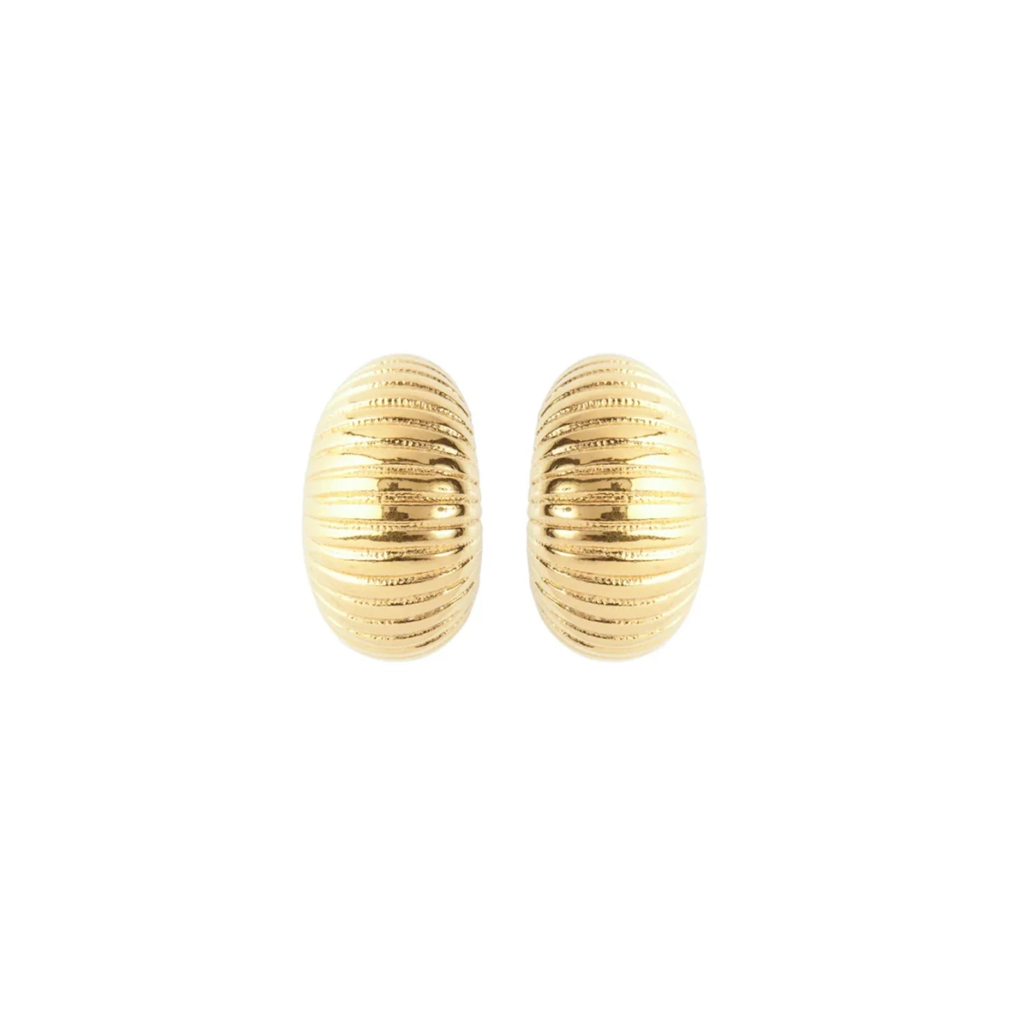 1980s Monet Gold Demi-Hoop Earrings