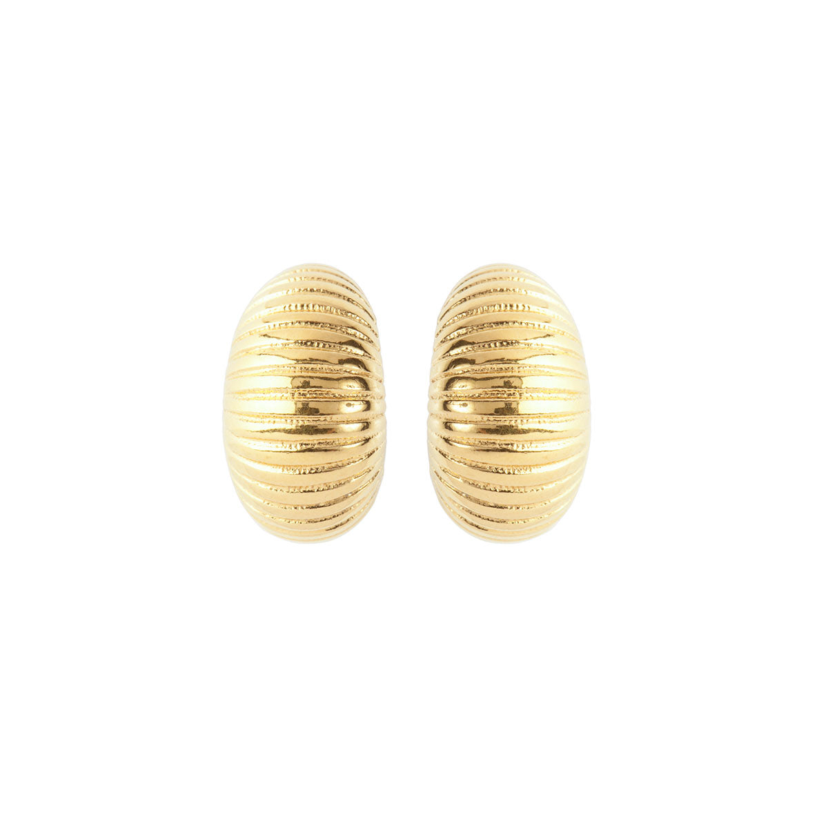 1980s Monet Gold Demi-Hoop Clip-On Earrings