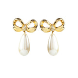 1990s Vintage Elizabeth Taylor Swarovski Pearl Clip-On Earrings