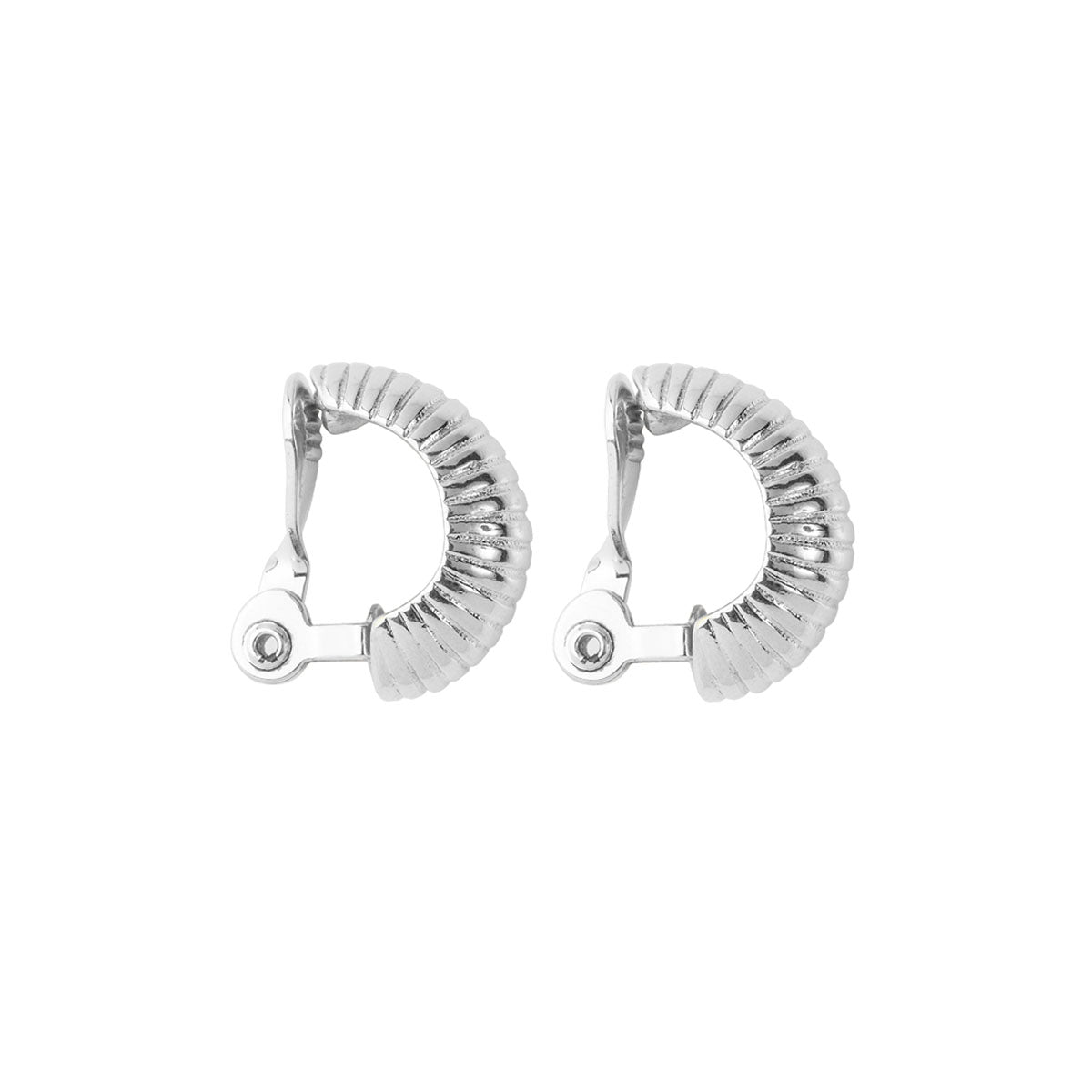 1980s Vintage Monet Demi-Hoop Clip-On Earrings