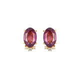 1980s Vintage Christian Dior Amethyst Swarovski Pendant Necklace And Earring Set