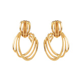 1980s Vintage Monet Modernist Style Drop Earrings