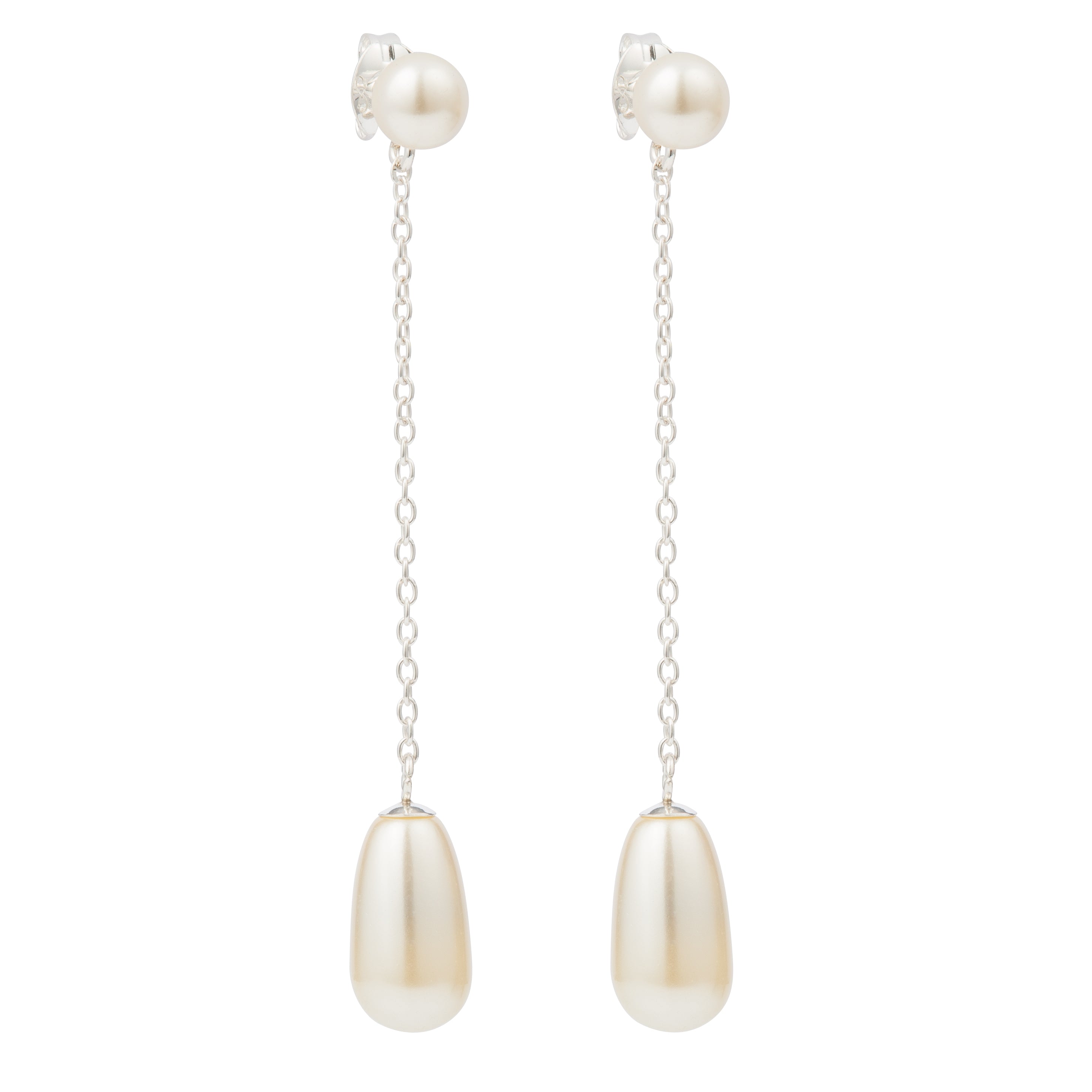 Sterling Silver Earrings with Swarovski Pearls