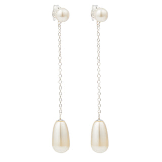 Sterling Silver Earrings with Swarovski Pearls