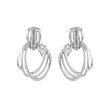 1970s Vintage Monet Modernist Style Drop Earrings