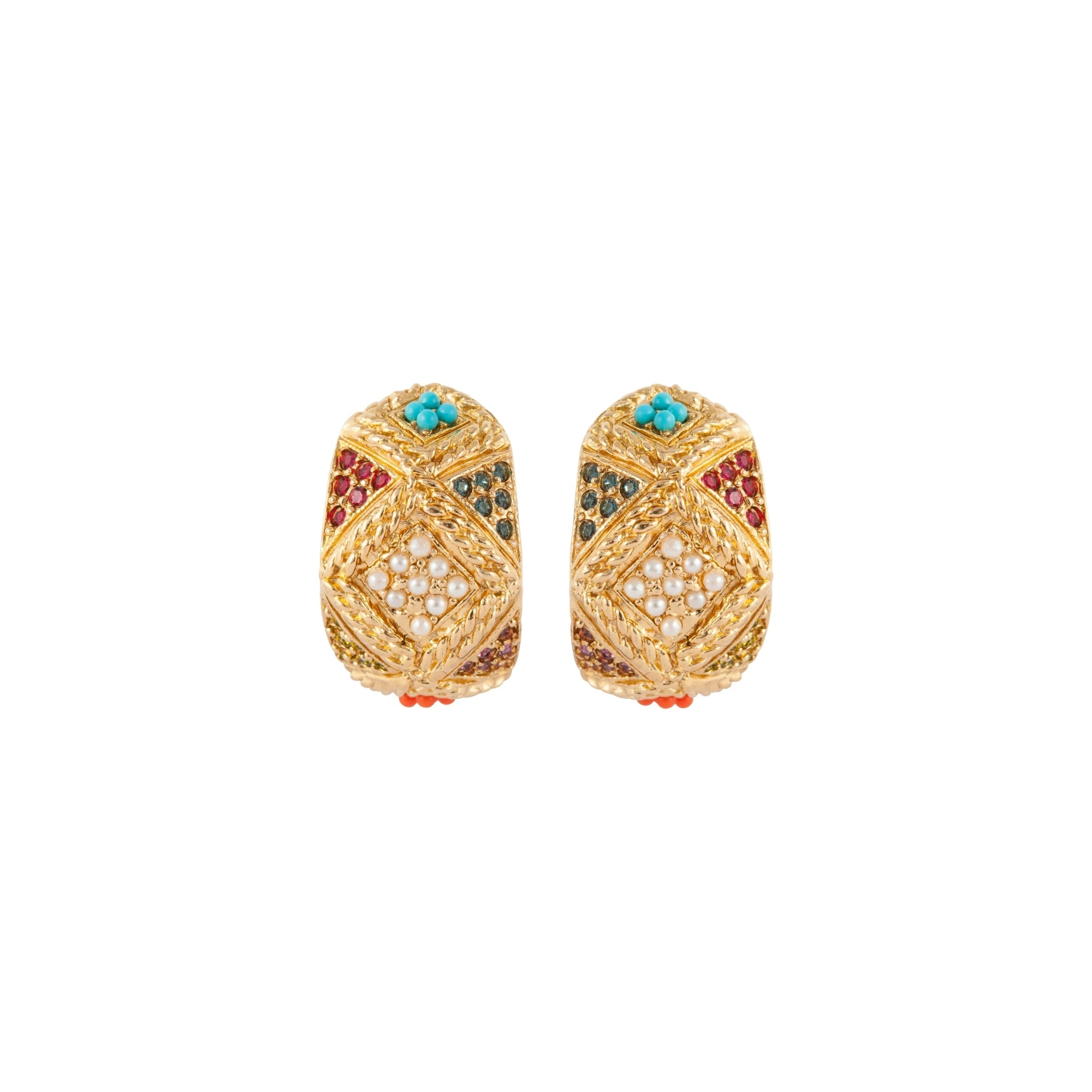 1980s Vintage D'Orlan Hoop Clip-On Earrings