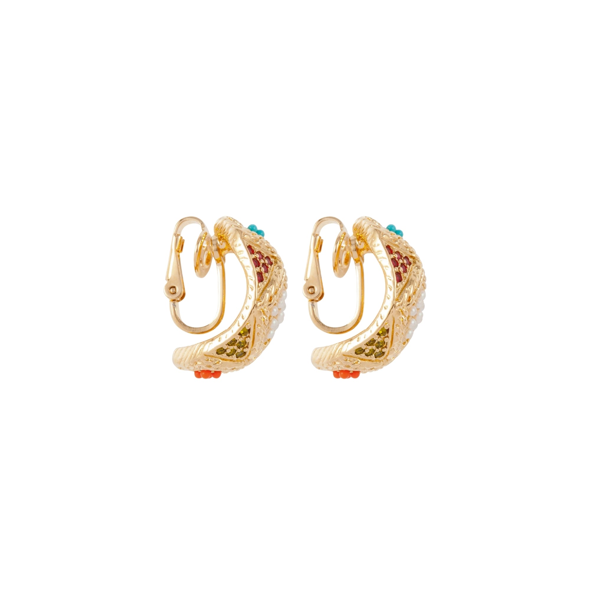1980s Vintage D'Orlan Hoop Clip-On Earrings