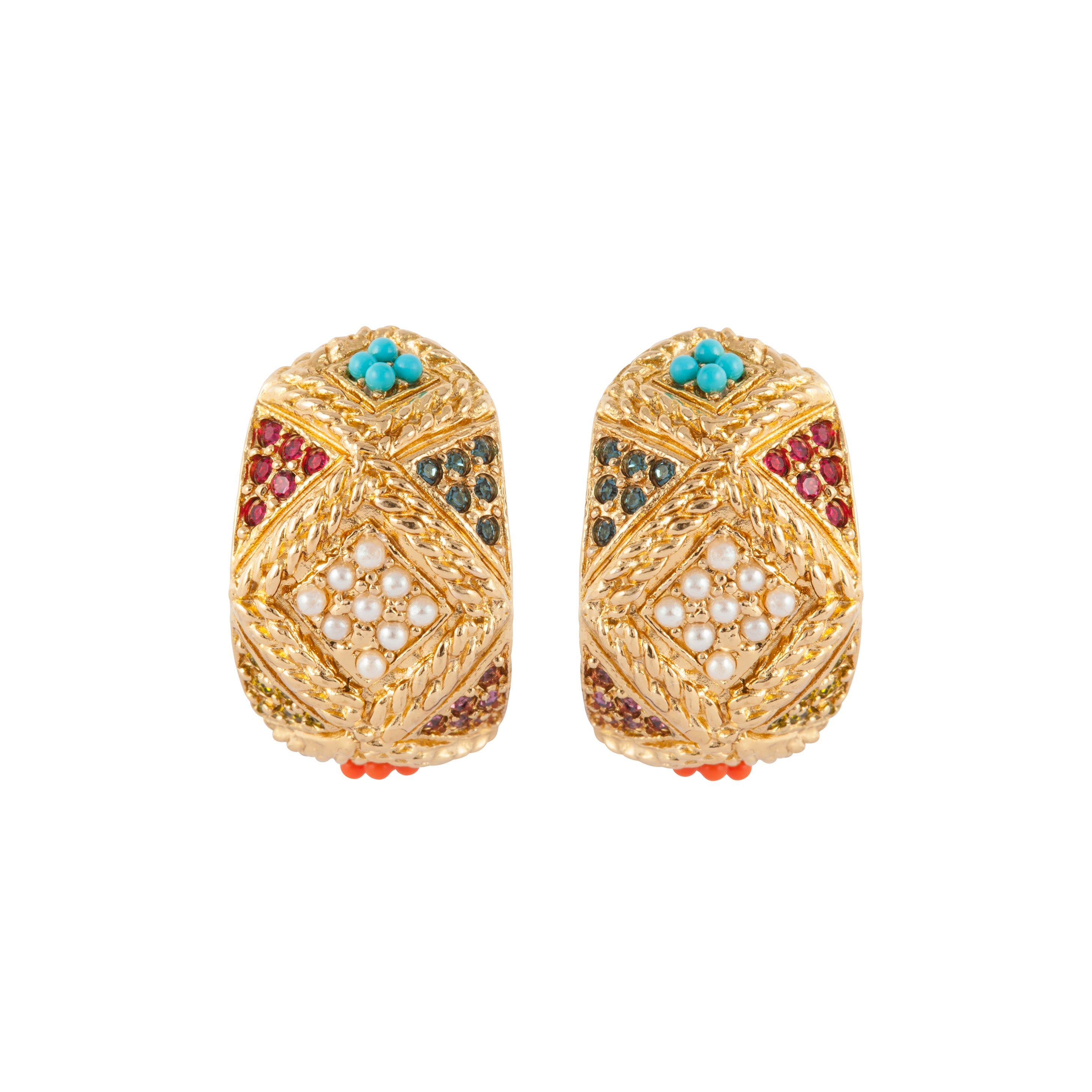 1980s Vintage D'Orlan Hoop Clip-On Earrings