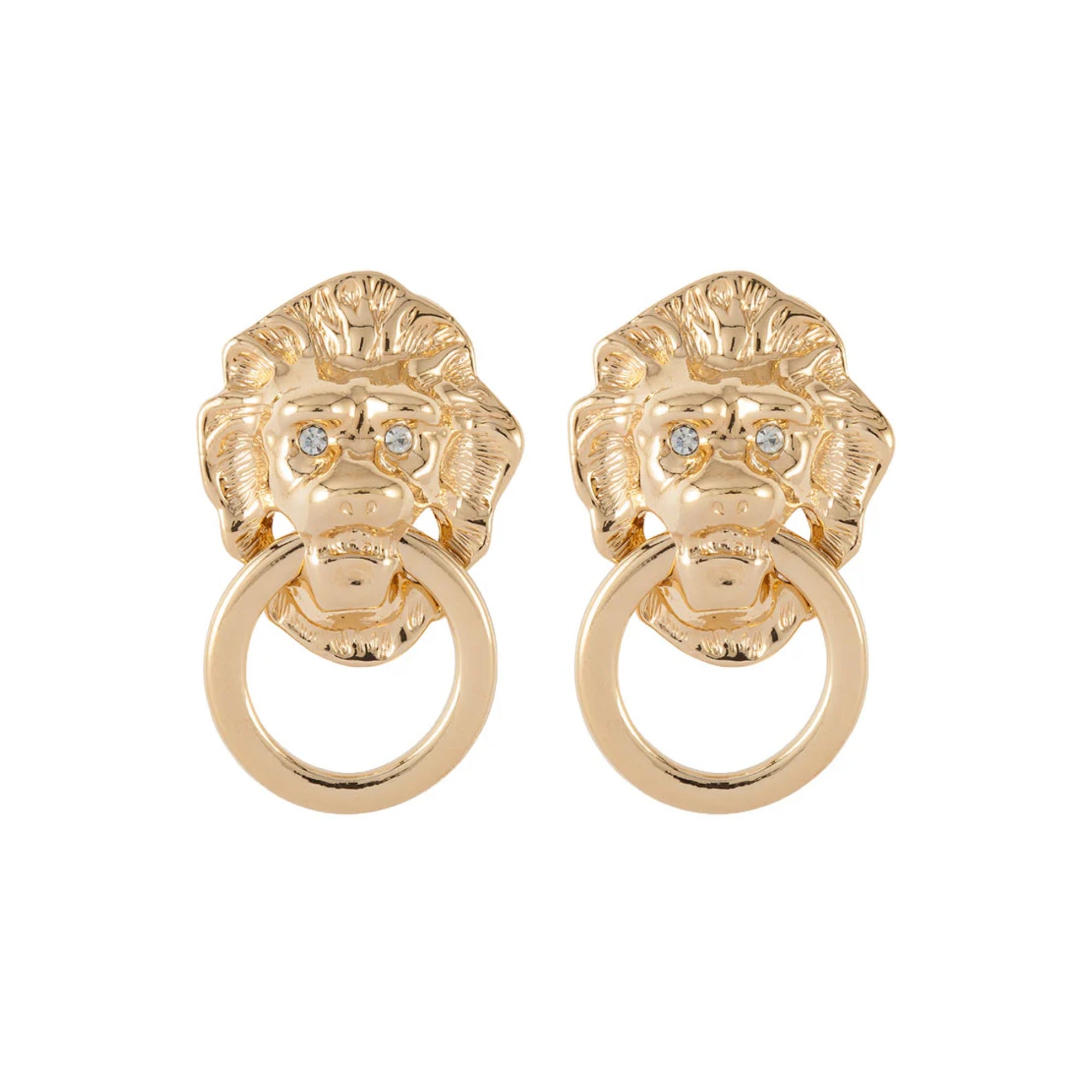 1980s Vintage Kenneth Jay Lane Door Knocker Clip-On Earrings