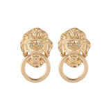 1980s Vintage Kenneth Jay Lane Door Knocker Clip-On Earrings