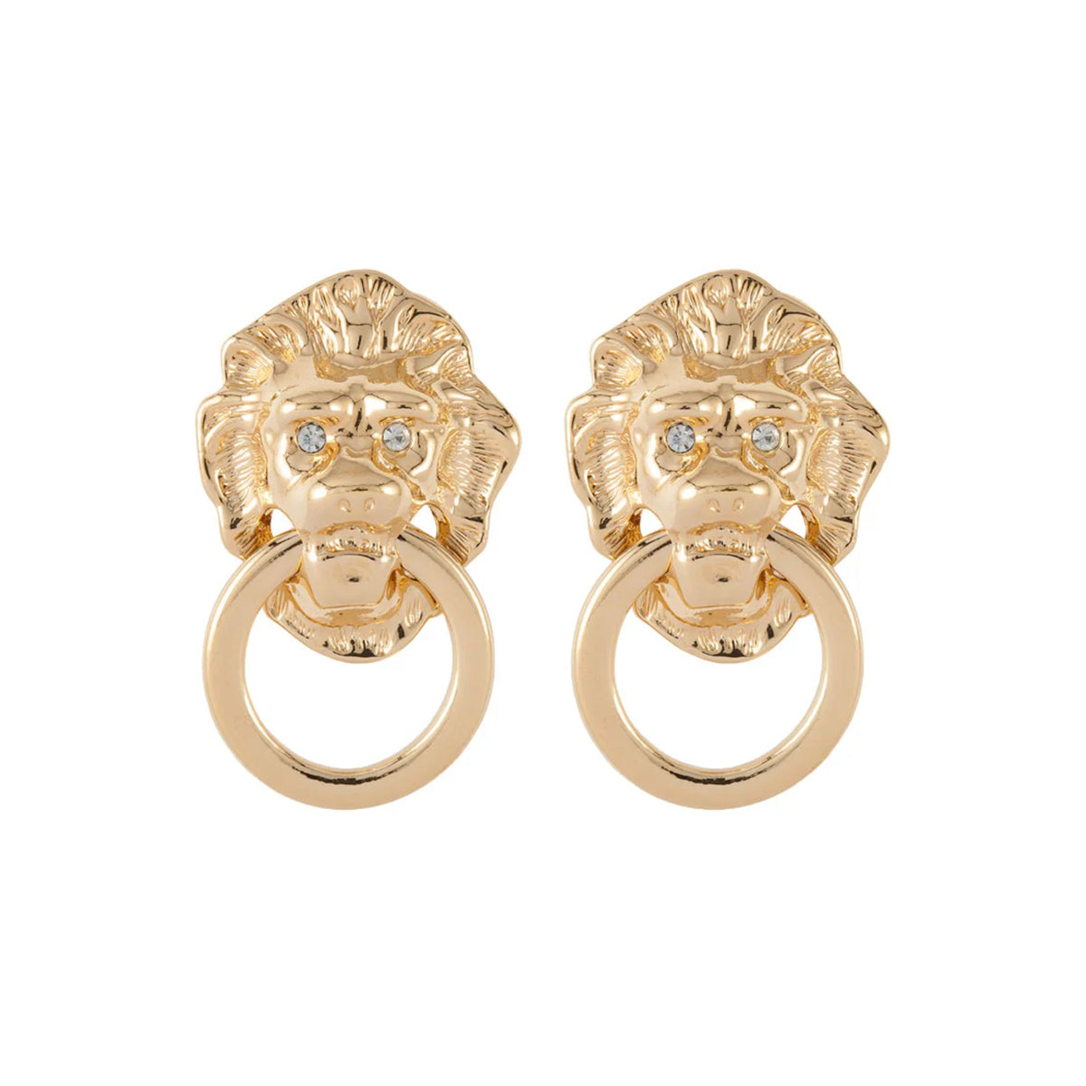 1980s Vintage Door Knocker Clip On Earrings