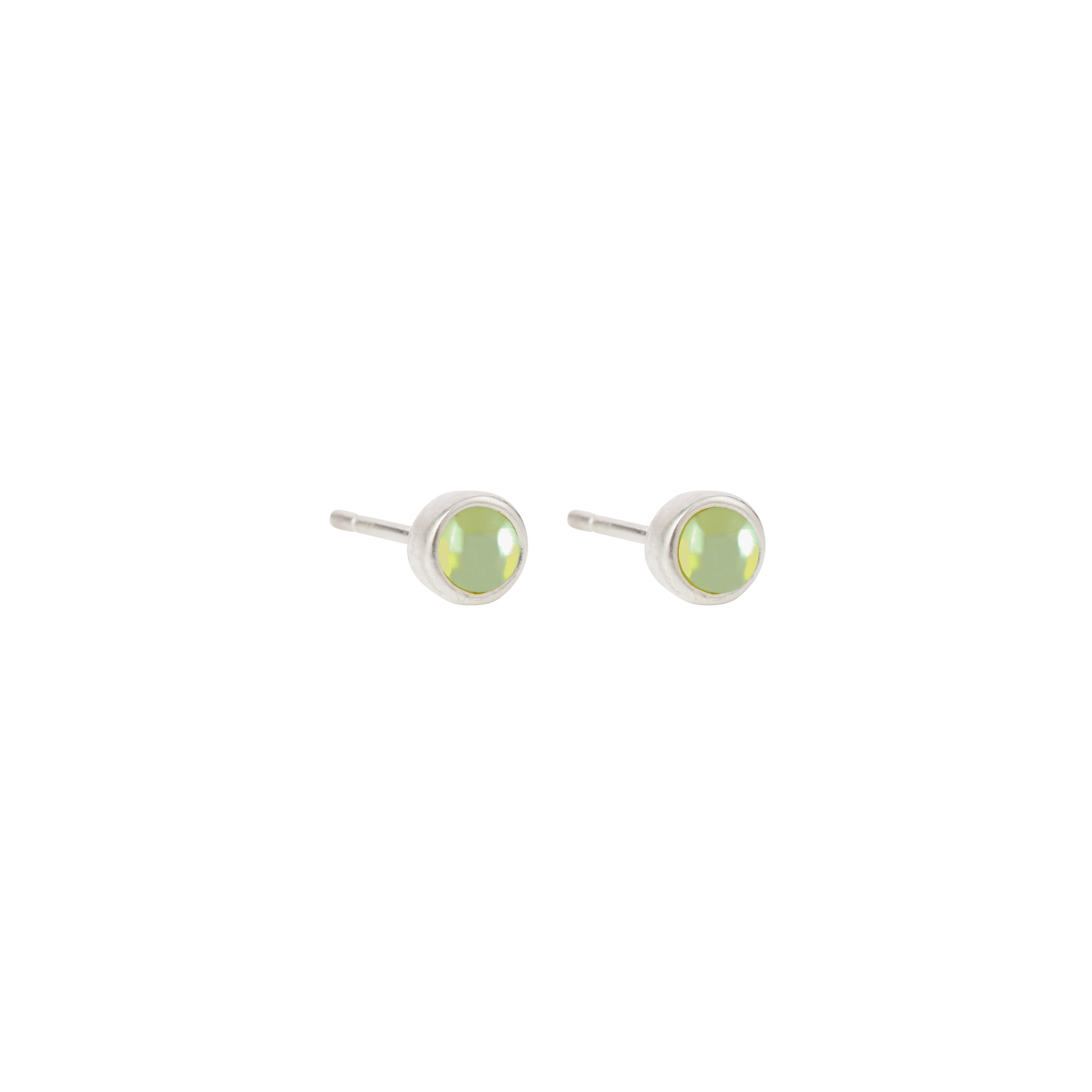 Sterling Silver Peridot Stud Earrings