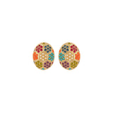 1980s Vintage D'Orlan Swarovski Crystal Oval Clip-On Earrings