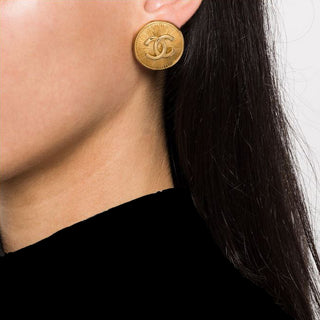 1980s Vintage Chanel Logo Earrings