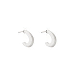 1980s Vintage Nina Ricci Silver Hoop Earrings