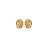 1980s Vintage D'Orlan Swarovski Crystal Oval Clip-On Earrings