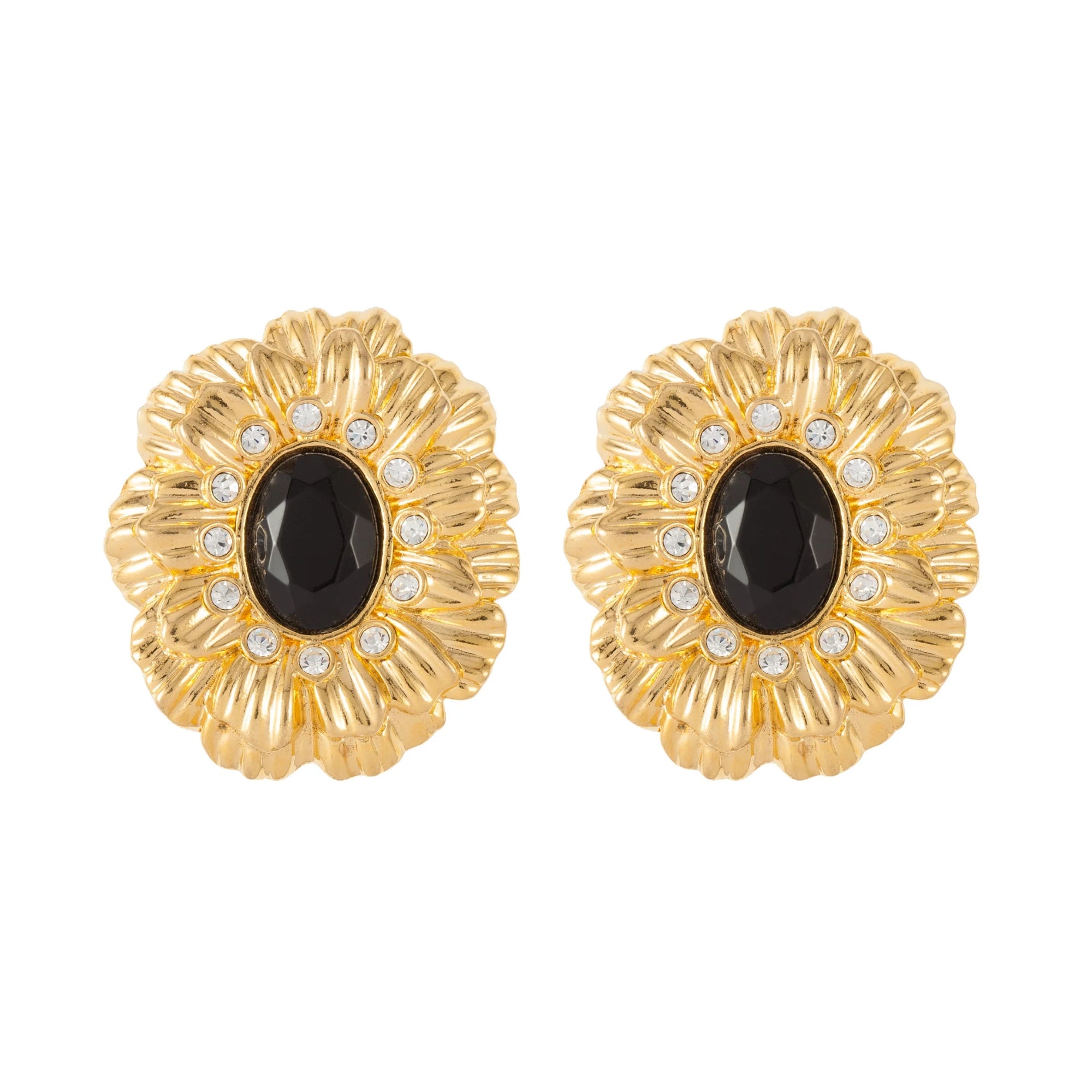 1980s Vintage Kenneth Jay Lane Swarovski Clip-On Earrings