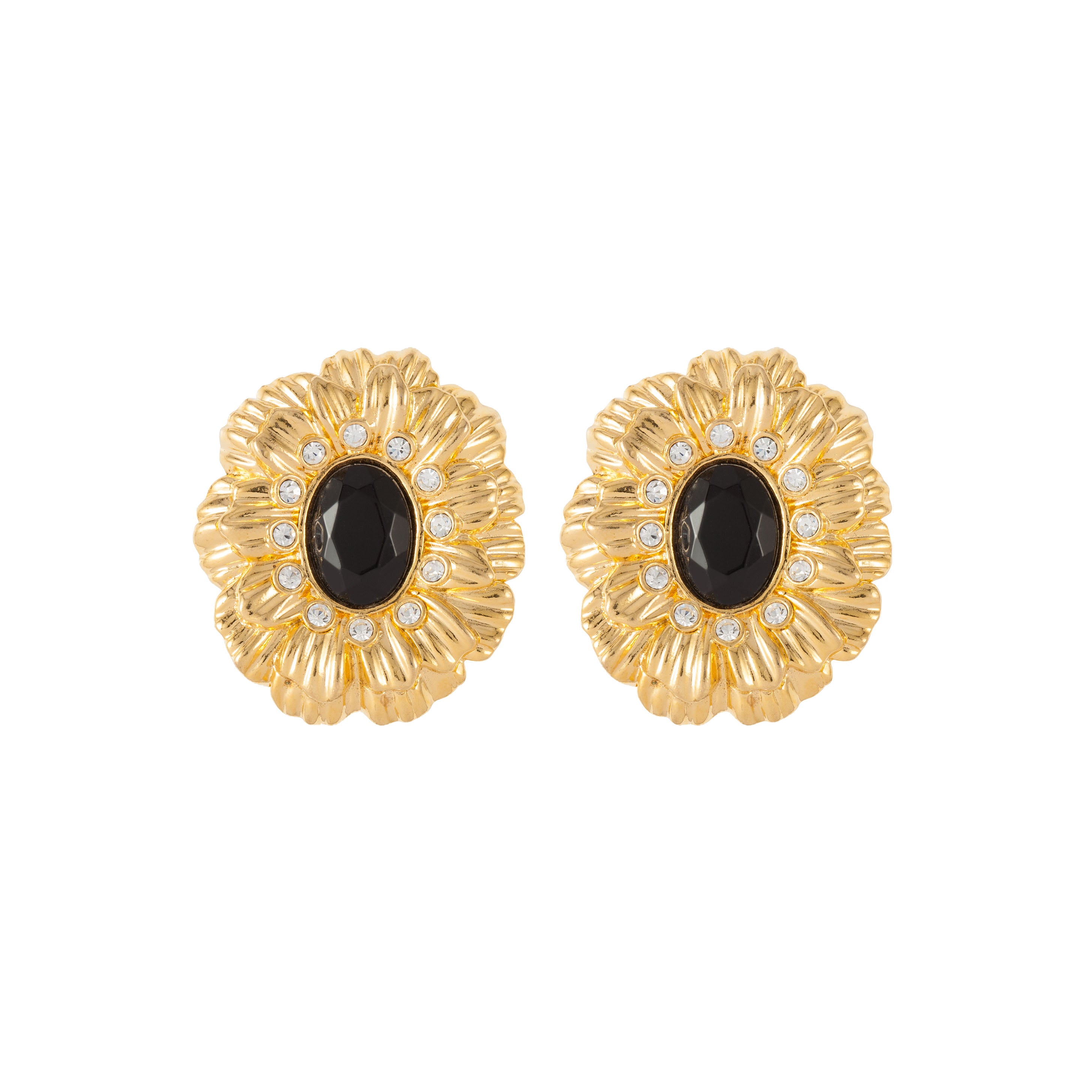 1980s Vintage Kenneth Jay Lane Swarovski Clip-On Earrings