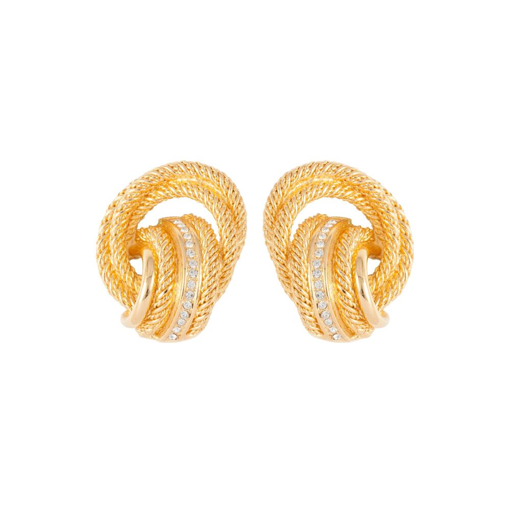 1970s Vintage Christian Dior Love Knot Clip-On Earrings