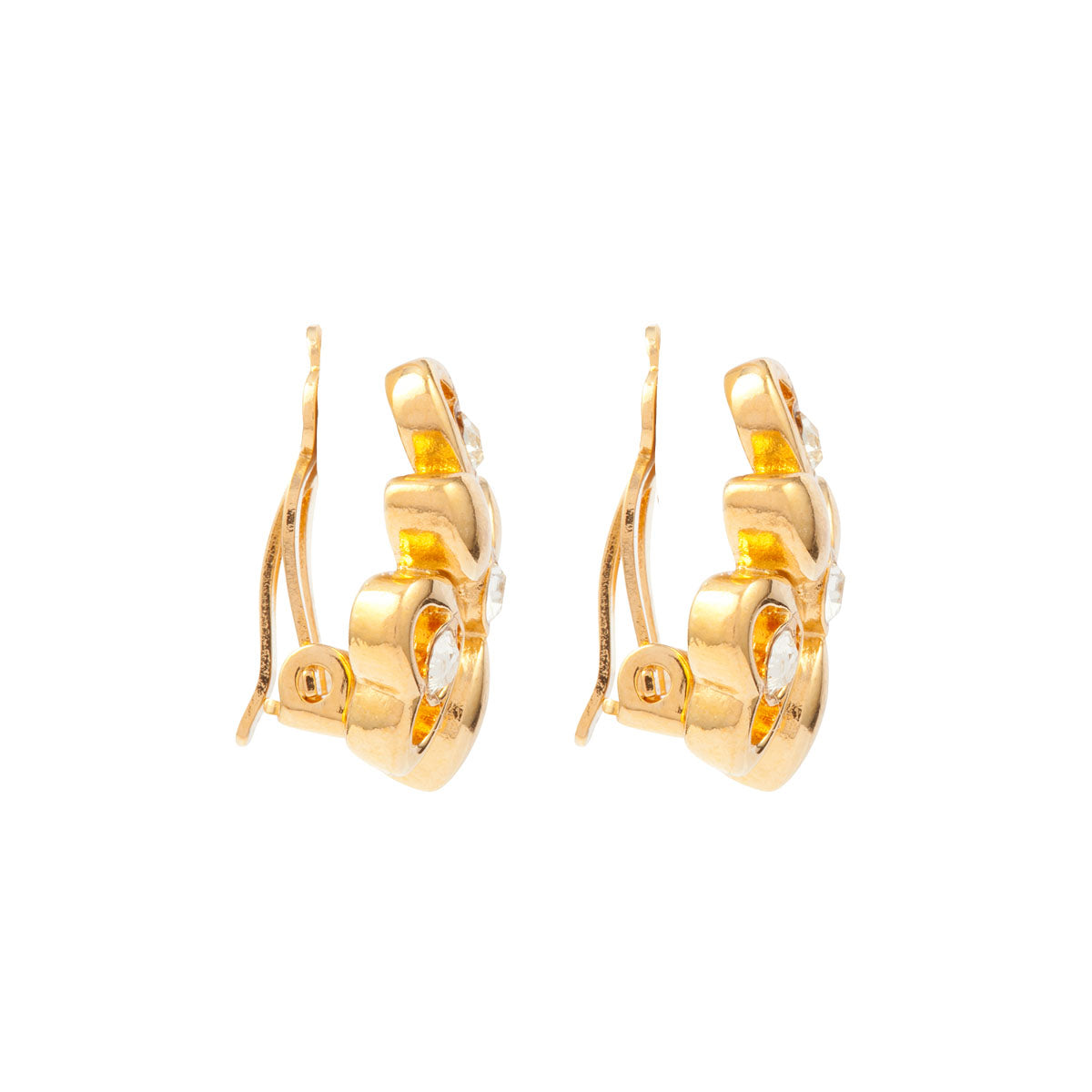 1980s Vintage Nina Ricci Swarovski Crystal Clip-On Earrings