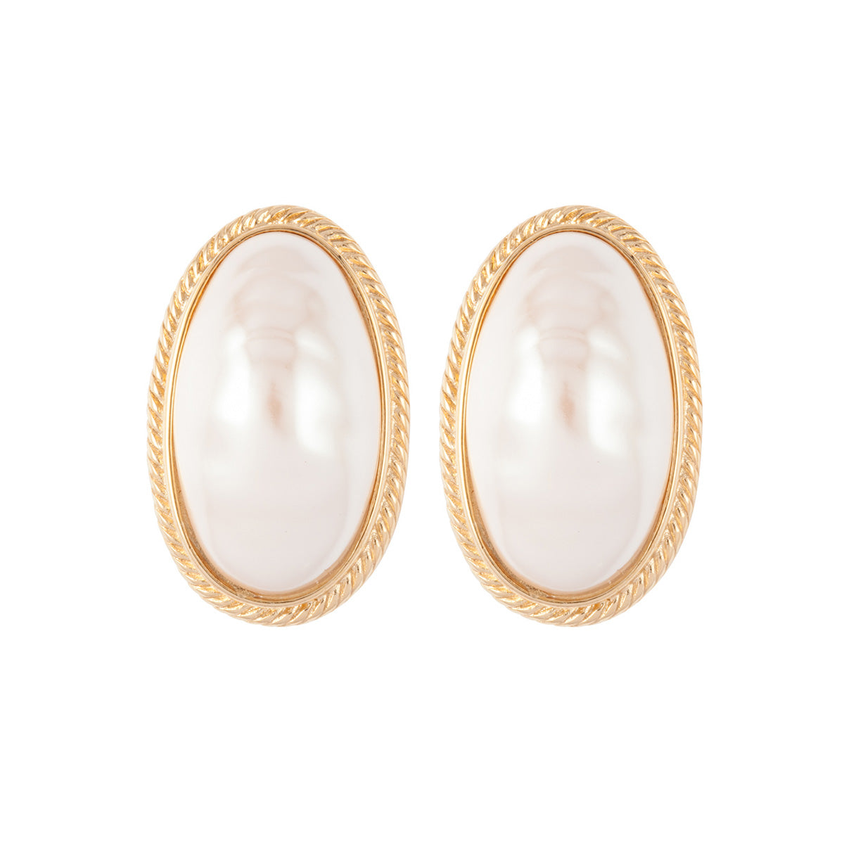 1980s Vintage Statement Faux Pearl Clip On Earrings
