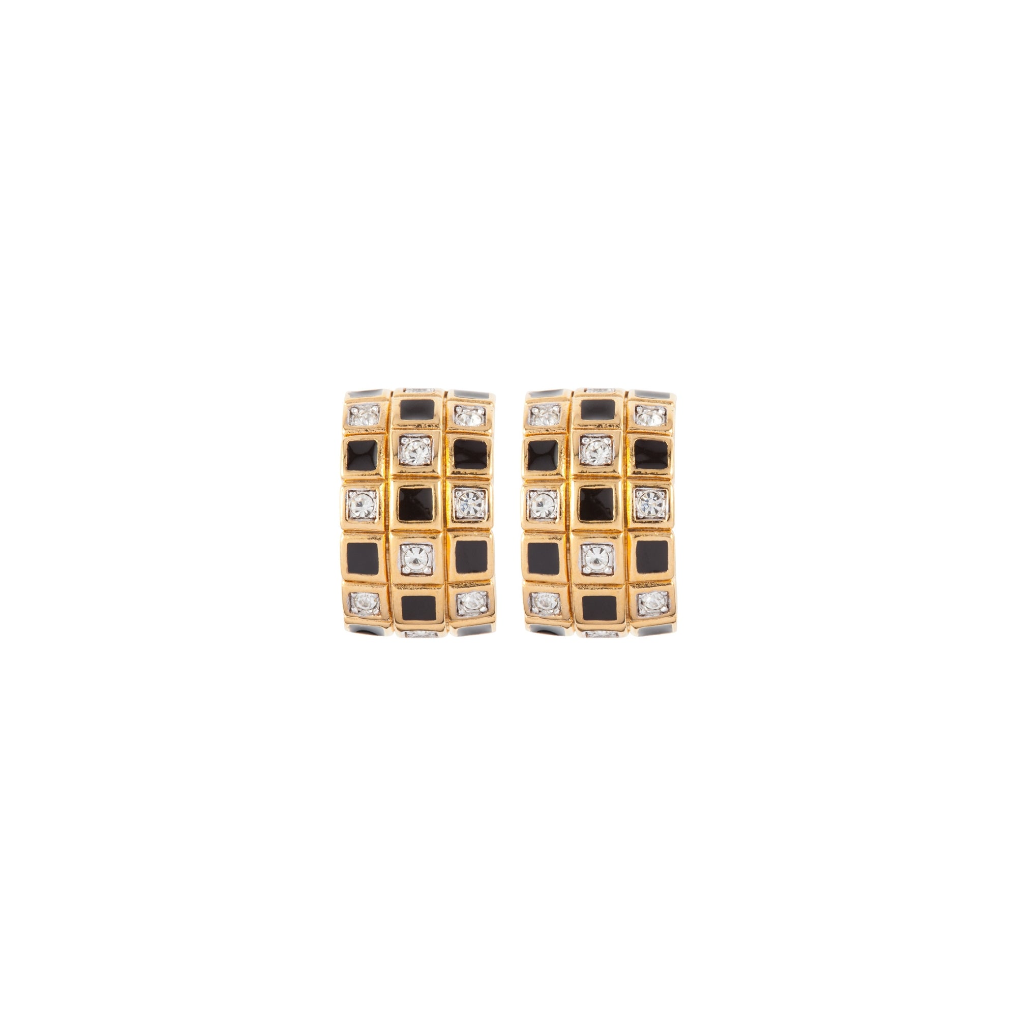 1980s Vintage D'Orlan Demi-Hoop Clip-On Earrings