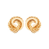 1980s Vintage Monet Rope Twist Clip-On Earrings