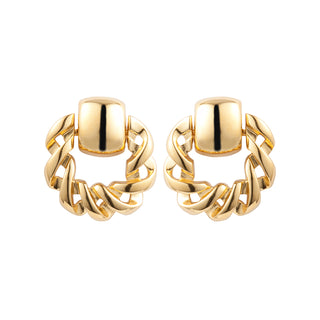 1980s Vintage Givenchy Twisted Hoop Drop Earrings