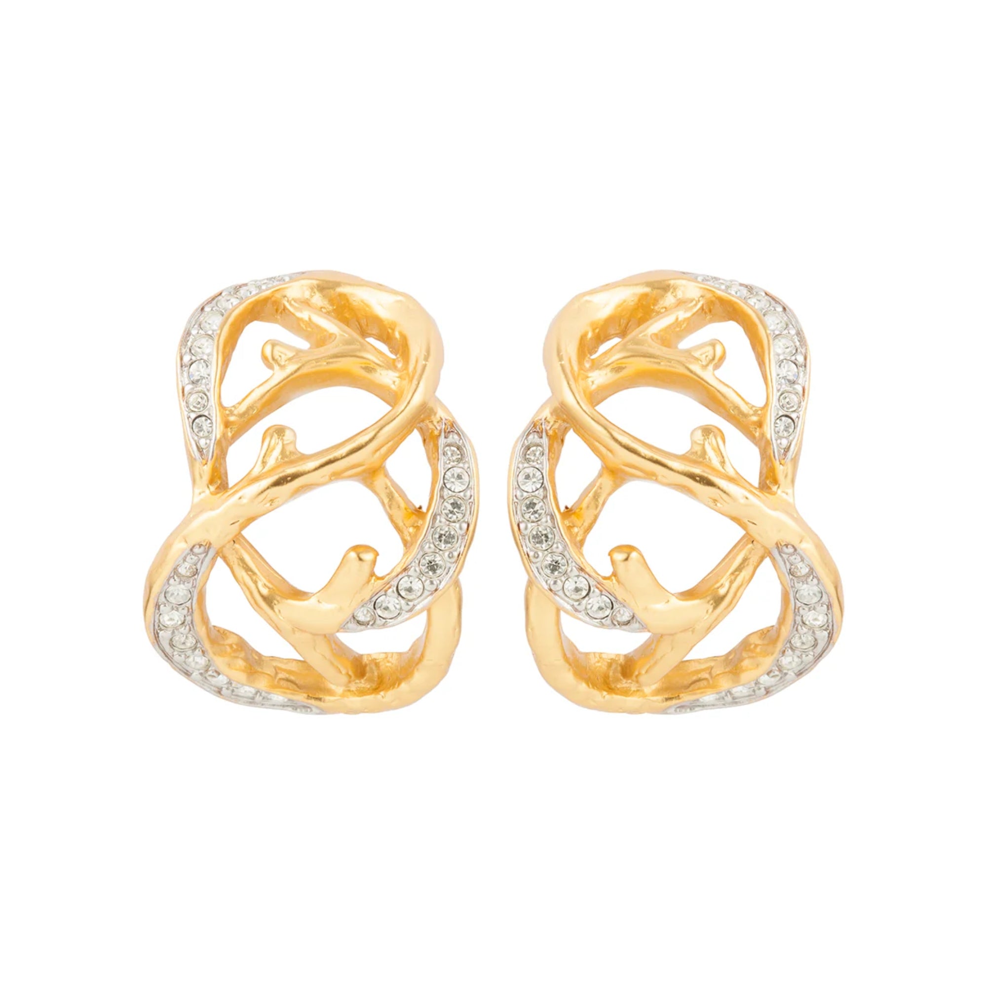 1990s Vintage Elizabeth Taylor Vine Clip-On Earrings
