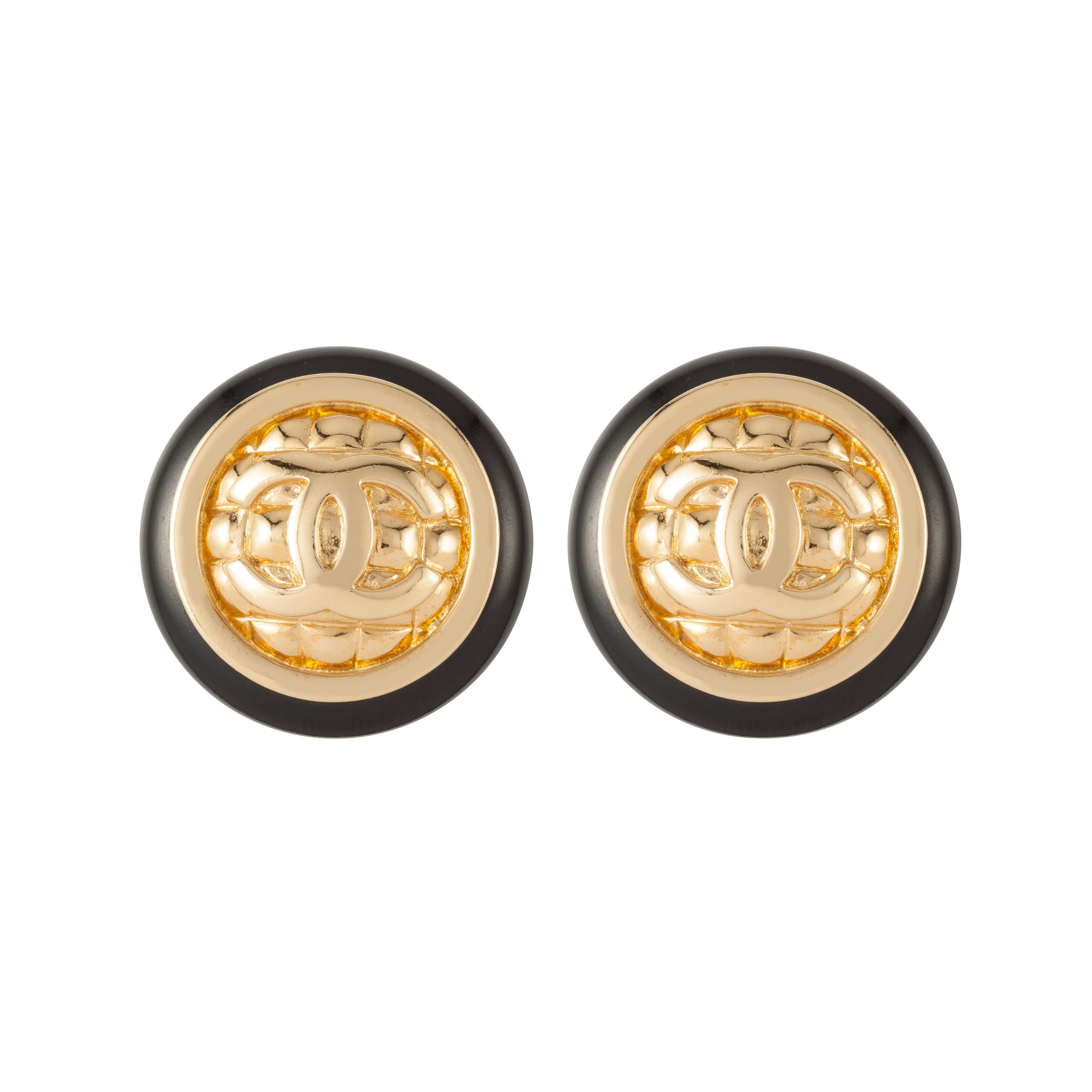 1980s Vintage Chanel Statement Clip-On Earrings