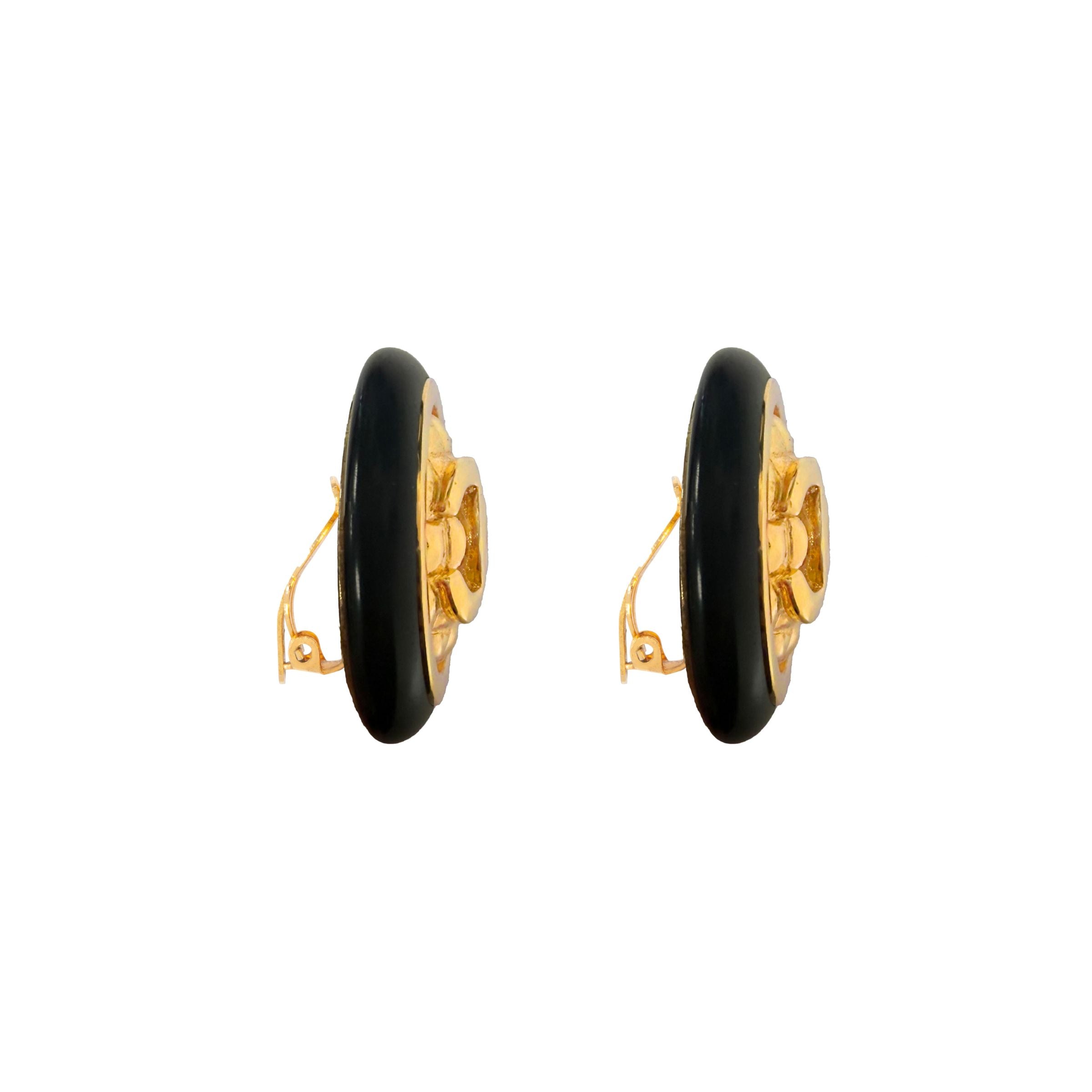1980s Vintage Chanel Statement Clip-On Earrings