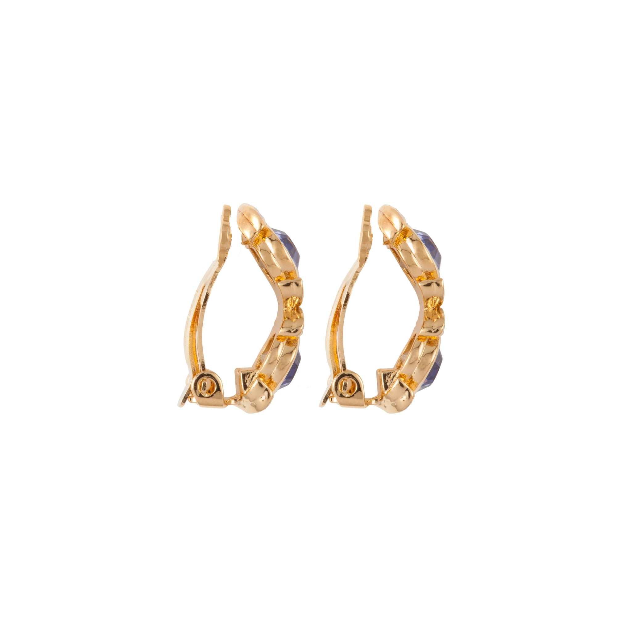 1980s Vintage D'Orlan Amethyst Clip-On Earrings