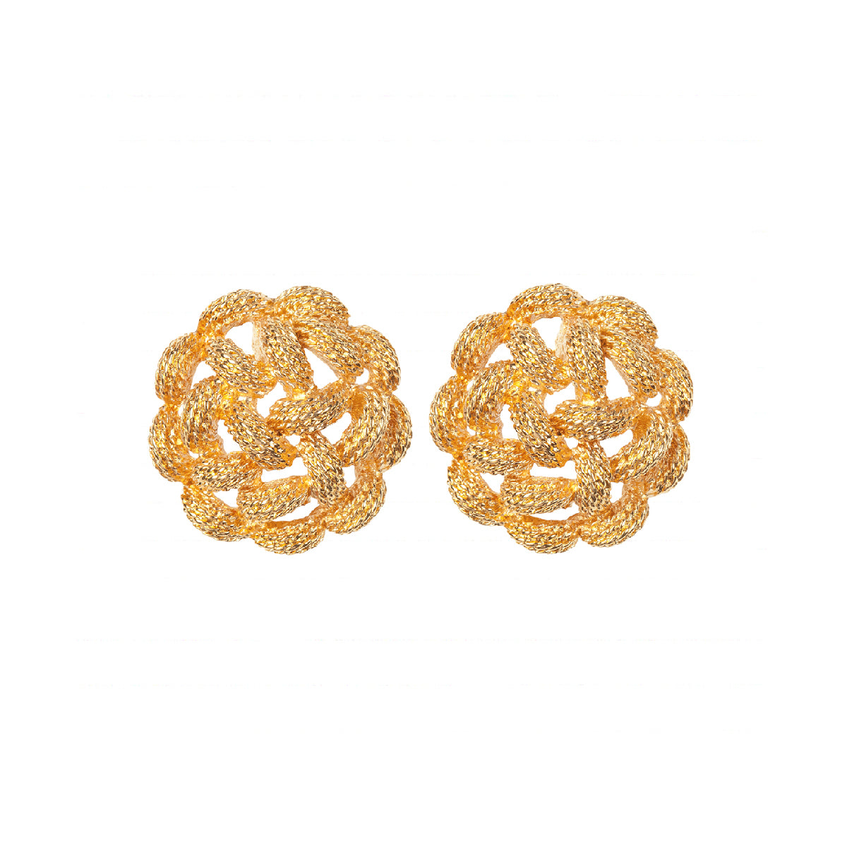 1970s Vintage Woven Clip On Earrings