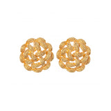 1970s Vintage Monet Woven Clip-On Earrings