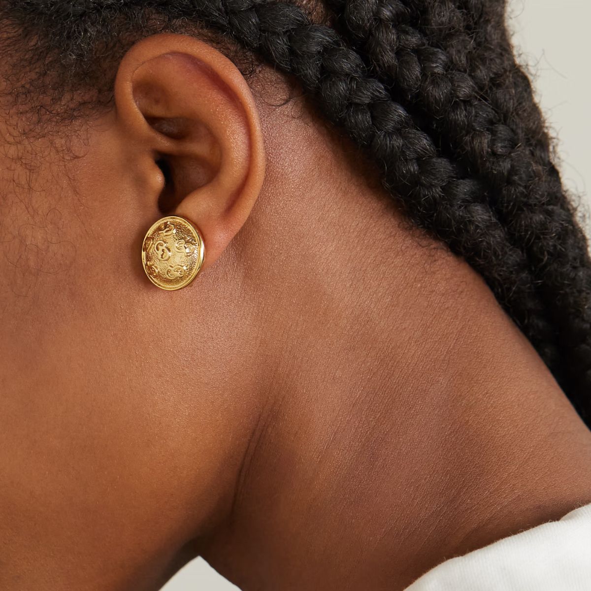 1980s Vintage Christian Dior Monogram Clip-On Earrings