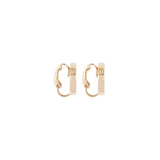 1990s Vintage Christian Dior Logo Clip-On Earrings